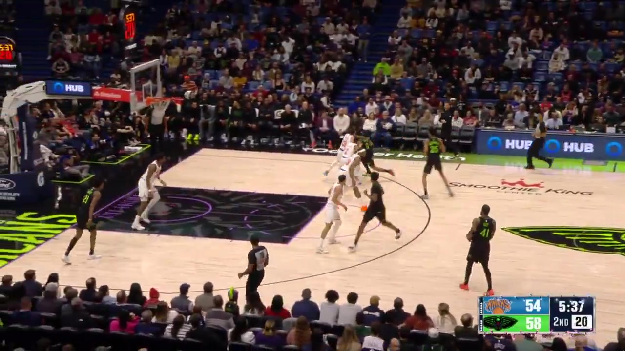 Saddiq Bey with a crafty step-through and the bucket plus the foul