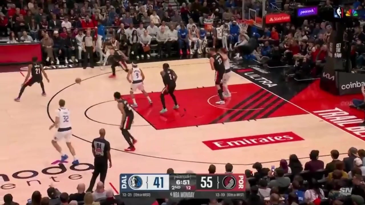 Cooper Flagg flies so high to swat Avdija he almost headbutts the backboard