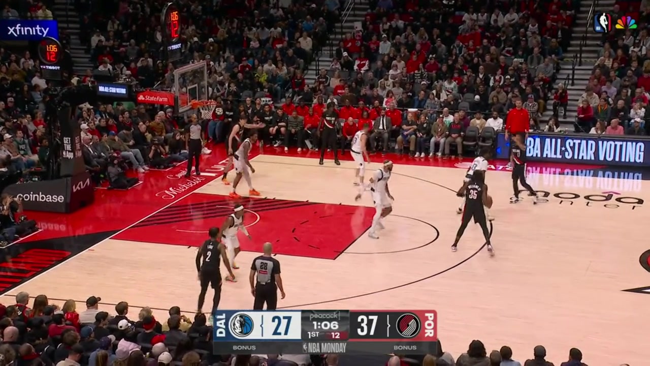 Daniel Gafford with the block and wedgie on Caleb Love with a replay