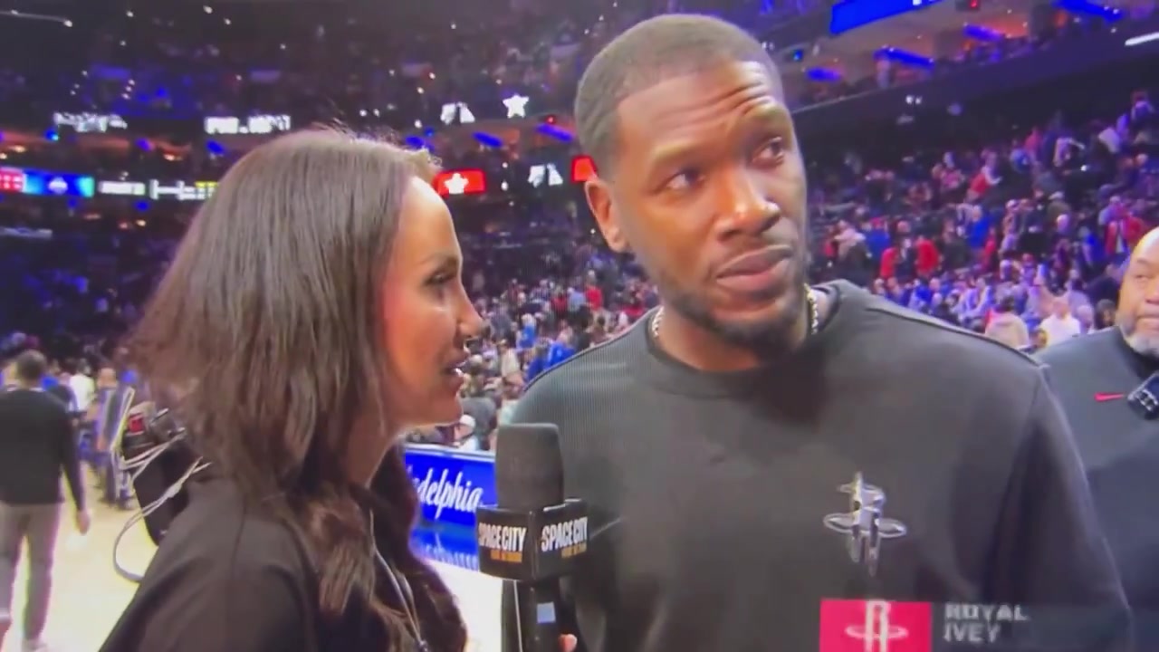 Rockets Coach Royal Ivey at halftime Embiid shoots 9 free throws at half The foul-baiting is crazy right now