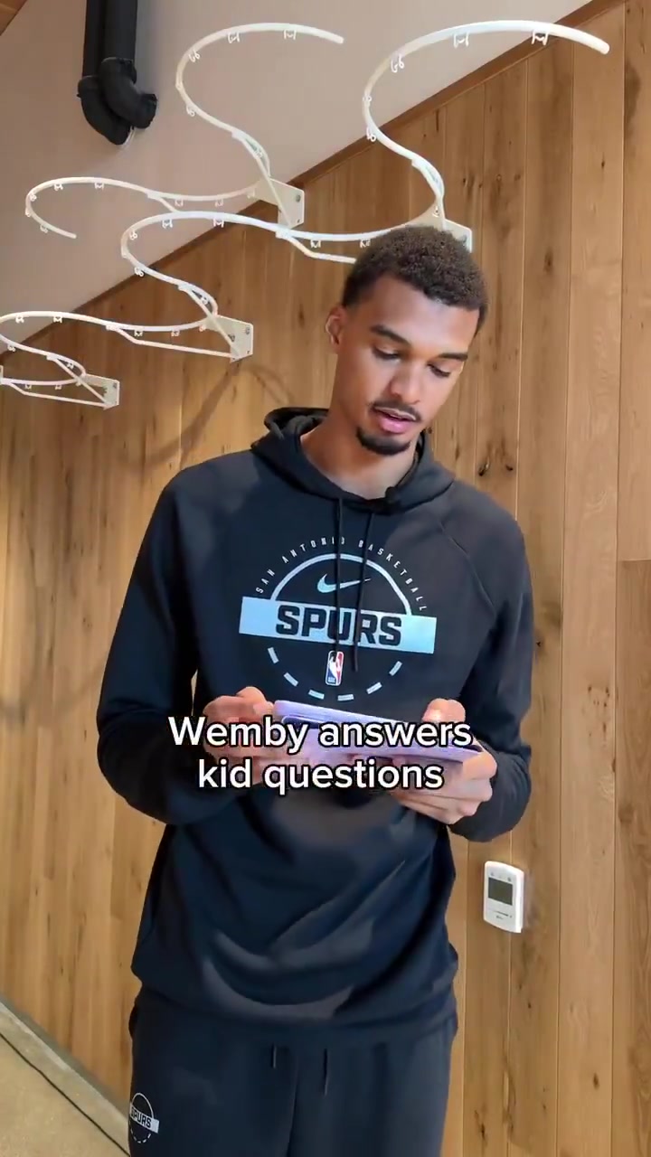 Wemby answers questions from kids