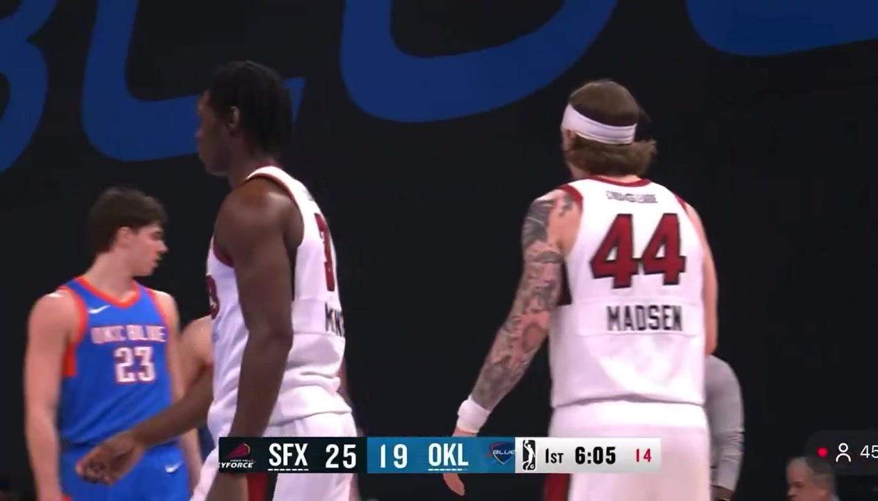 Nikola Topic checks in for the OKC Blue for the first time since beating cancer Gets an assist right away