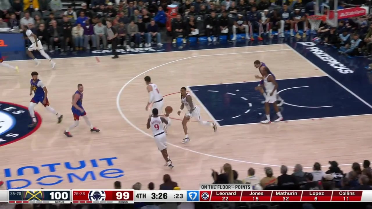 Derrick Jones Jr with the clutch And-1 on Nikola Jokic to give the Clippers the lead with a replay