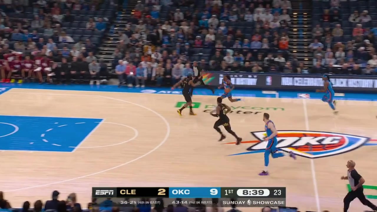 Chet Holmgren scores the layup hustles all way back to the other end intercepting the alley-oop lob and then scores the fadeaway with replays