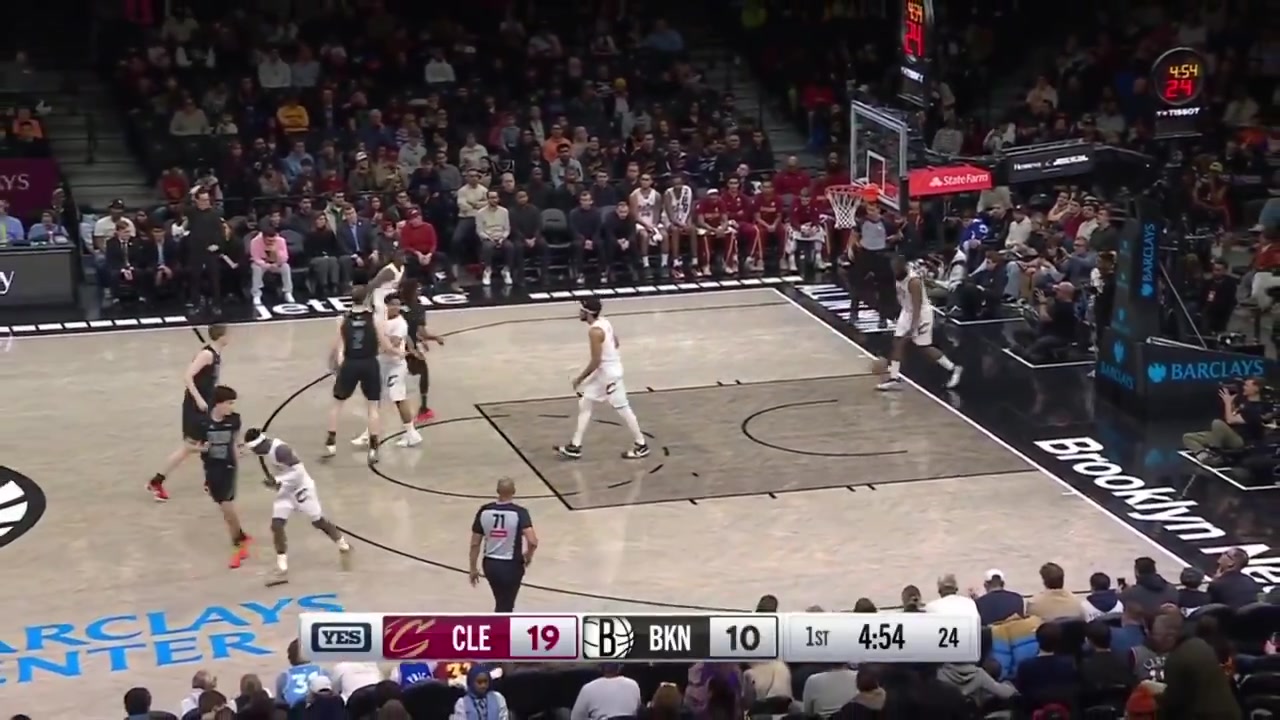The shot clocks at both ends of the floor aren't synced with one another so there is a delay of game in the game in the game between the Nets and the CavaliersIt took 4 minutes to the arena crew to fix it
