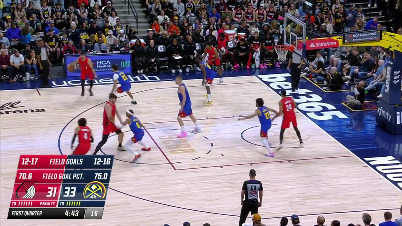 Deni Avdija misses the step back 3 Cameron Johnson scores the tough fastbreak bucket on Deni and Deni passes to Scoot Henderson who finishes with the layup 68 points combined for both teams in less than 8 minutes