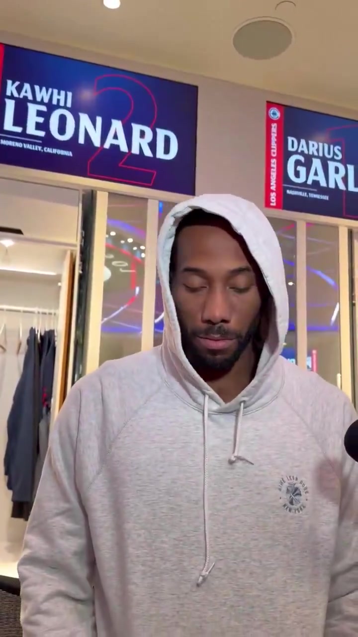 Linn Kawhi Leonard on the 65-game rule Its great for the league trying to stop people just from sitting But like I said before I dont think that rule is changing anybody to play if theyre really hurt It is what it is The healthiest guys play Thats just how the ball rolls