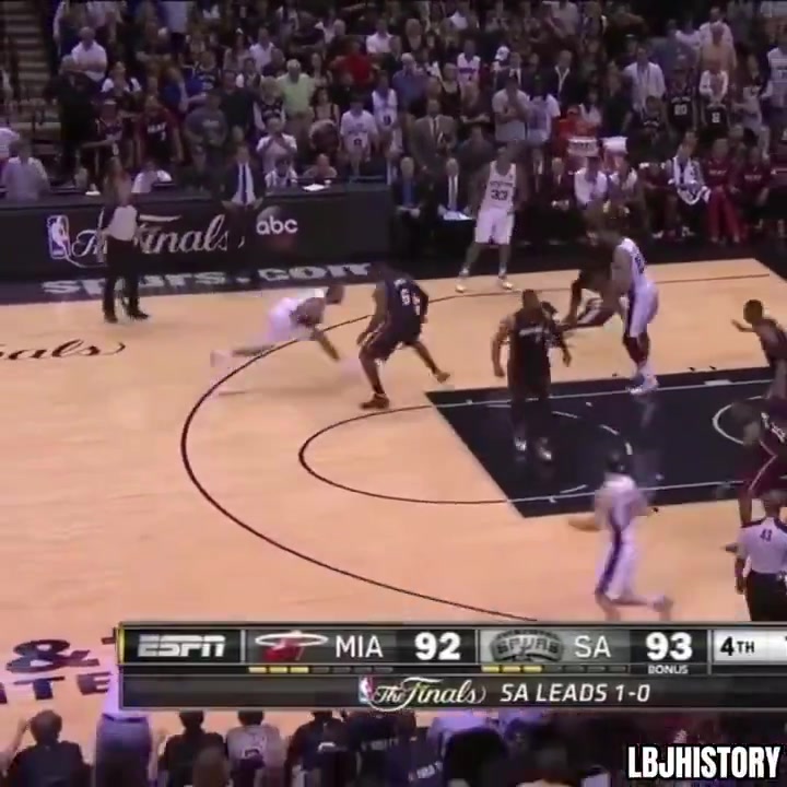 LeBron James guarding all 5 positions in the NBA Finals against the San Antonio Spurs