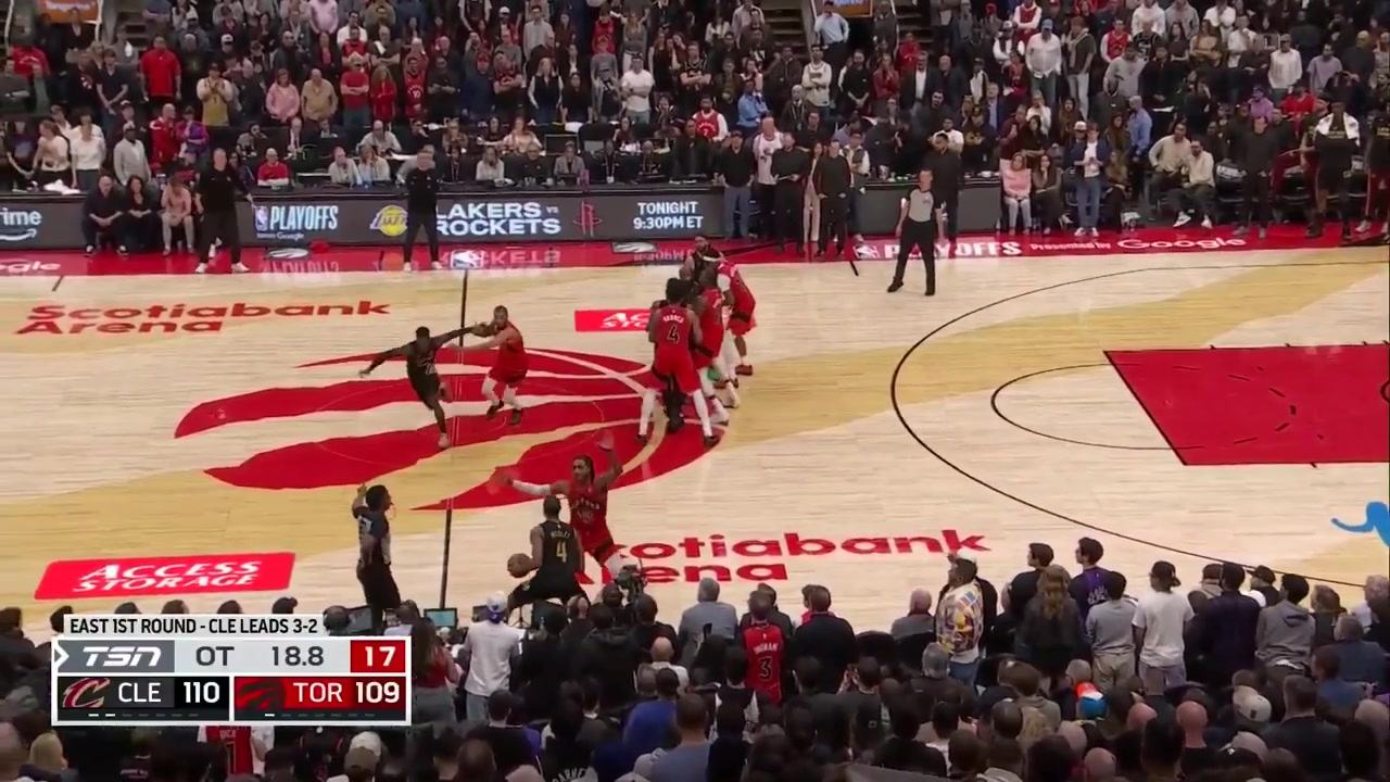 Turnover on the Cavs late in OT replay appears to show both Schroder and Mobley being fouled but Cavs have no challenges