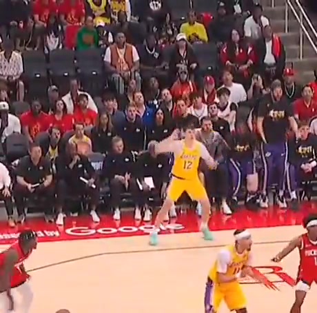 Luka Doncic struggles to see the game as he gets repeatedly blocked by Bronny James