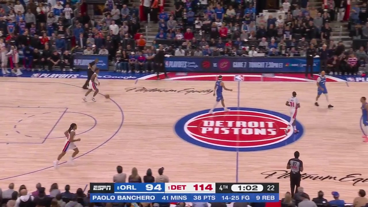 The final moments of game 7 - Detroit Pistons vs Orlando Magic - First roundThe Pistons come back from down 1-3 in the series to win it 4-3 Including postgame interview on the court with Cade Cunningham and the goodbyes