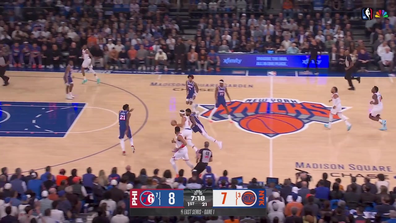Karl-Anthony Towns is in pain after falling with a replay