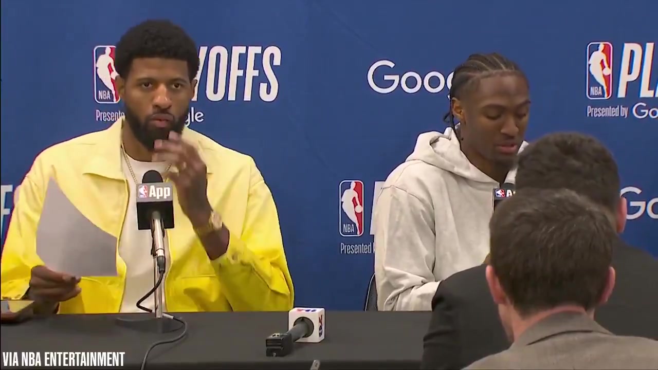 Paul George after the Game 1 loss - We had breakdowns tonight but they also shot the s--t out of the ball They were hot they came out hot they came out on fire But it's a game of adjustments we'll make adjustments They don't get any extra points for going up big tonight