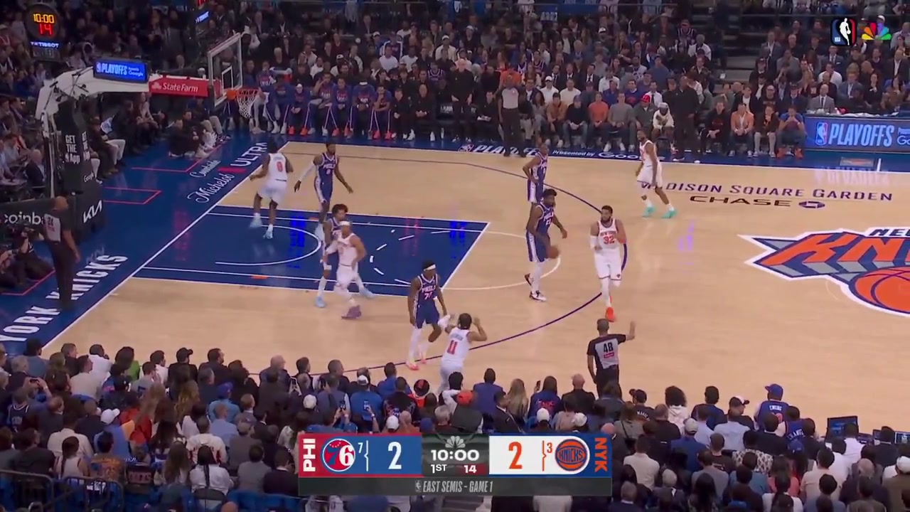 Jalen Brunson full highlights vs Philadelphia 76ers tonight 137-98 W - Game 1 - Eastern Semifinals35 Points on 1218 FG 667 36 from 3 88 FT 1 Rebound 3 Assists 1 TOV 2 Steals and a - of 27 game high in 3042 minutes played