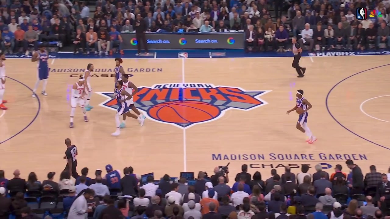 VJ Edgecombe soars for the powerful dunk in transition