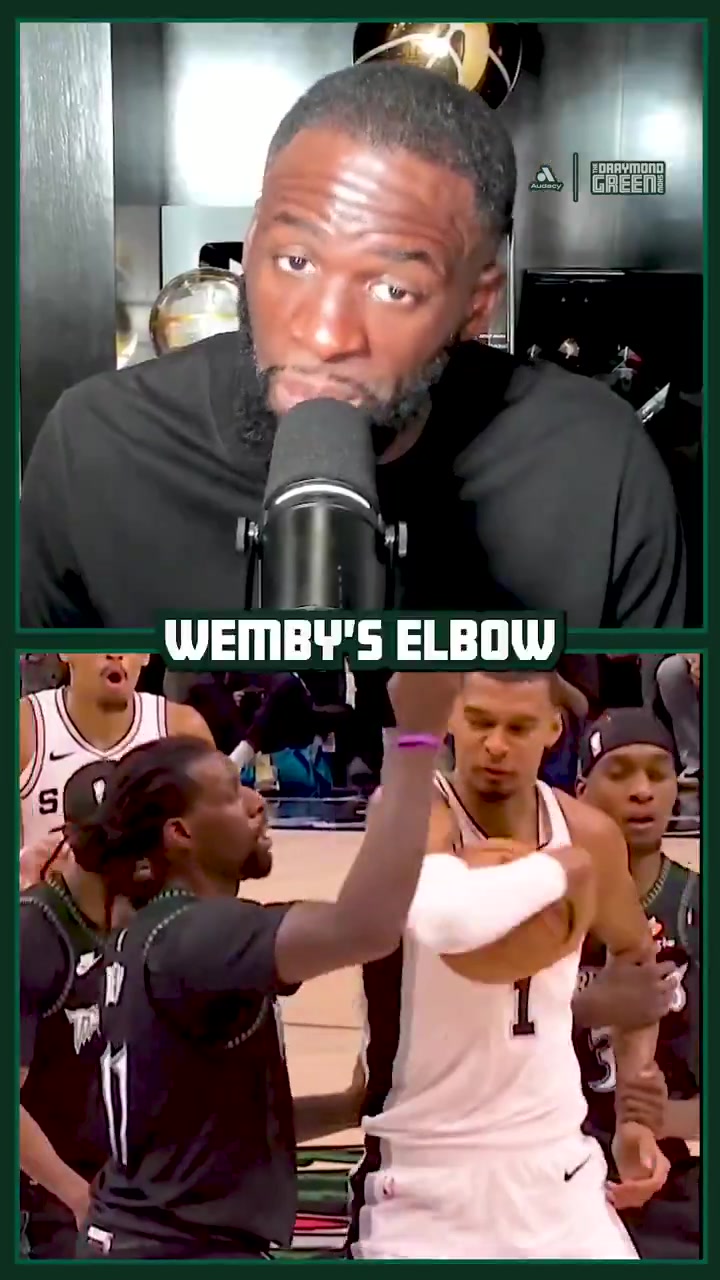 Draymond Green I would say to the Minnesota Timberwolves hey guys there's no suspensions no fines This is fair game Who's gonna come out tomorrow and elbow Wemby in the face That's what I would be saying If nobody is going back at Wemby you lose the war because what he did set a tone