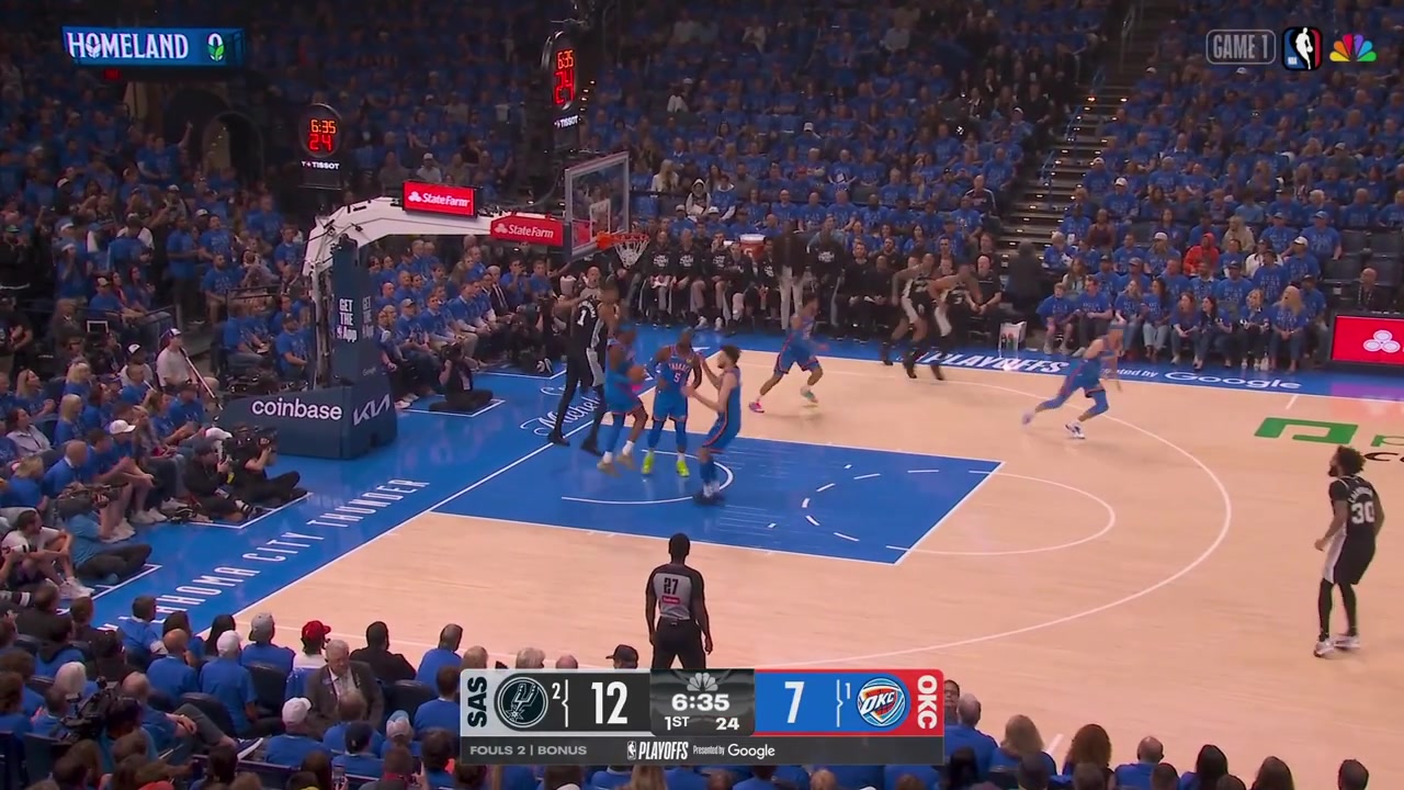 Victor Wembanyama misses the alley-oop layup and MVP Shai Gilgeous-Alexander hits the mid-range jumper at the other end