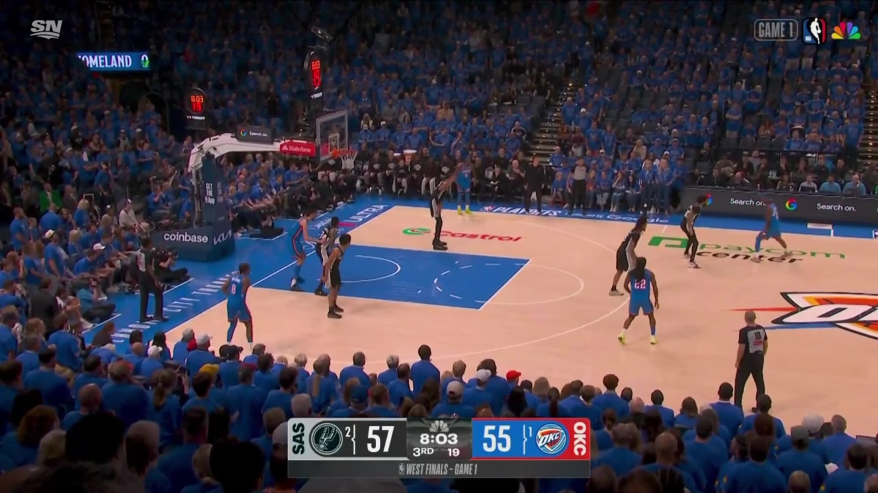 Lowlight Shai Gilgeous-Alexander misses step-back three-pointer now 2-for-9 from the field