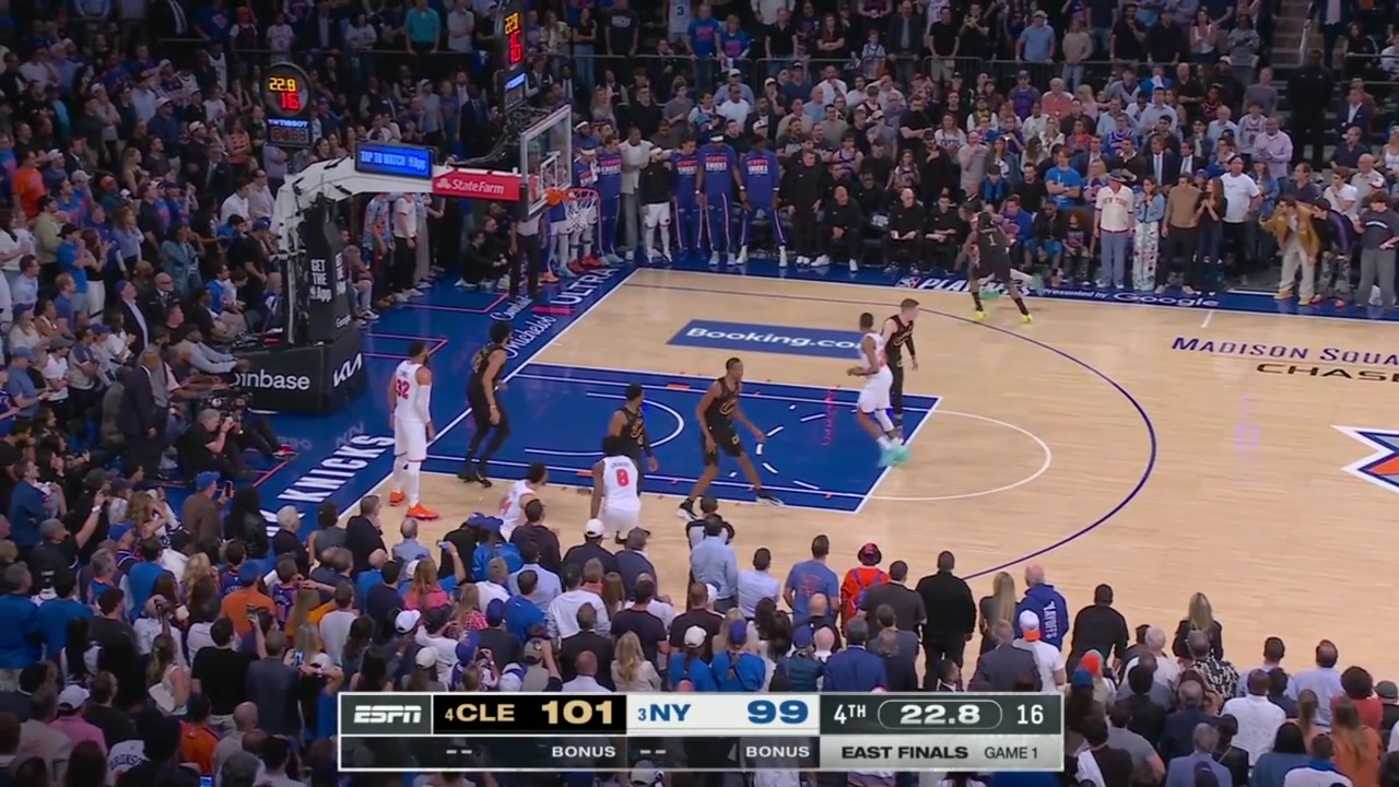 Brunson ties the game Sam Merrill's shot is so close that Mike Breen misfires on a bang and we have another OT