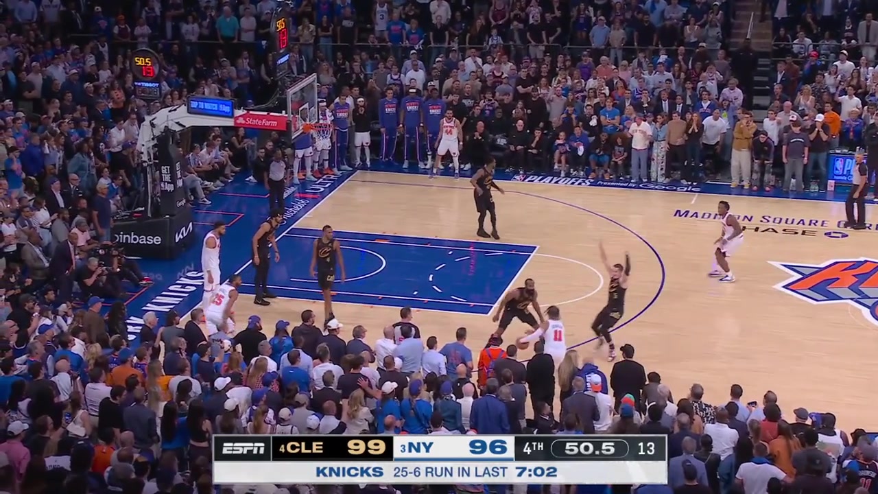 Landry Shamet gets the friendly bounce on a 3-pointer to tie the game James Harden hits the turnaround jumper over Brunson to give the Knicks the lead Brunson scores to tie the gameSam Merrill's 3-pointer goes in and out and we are going to overtime in MSG