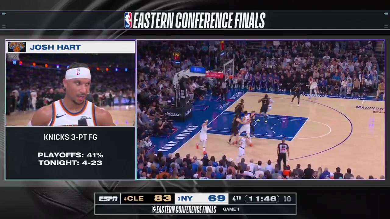All the possessions in the 4th quarter - New York Knicks vs Cleveland Cavaliers - Game 1 - Eastern Conference Finals - 2026 NBA Playoffs - 51926 The Knicks with a miraculous comeback from down 22 points with 752 minutes remaining in the 4th to tie the game and send it to overtime