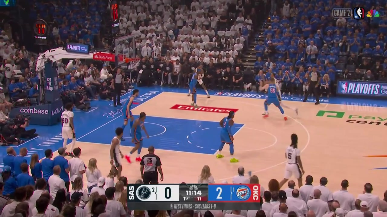 Wemby draws the early foul