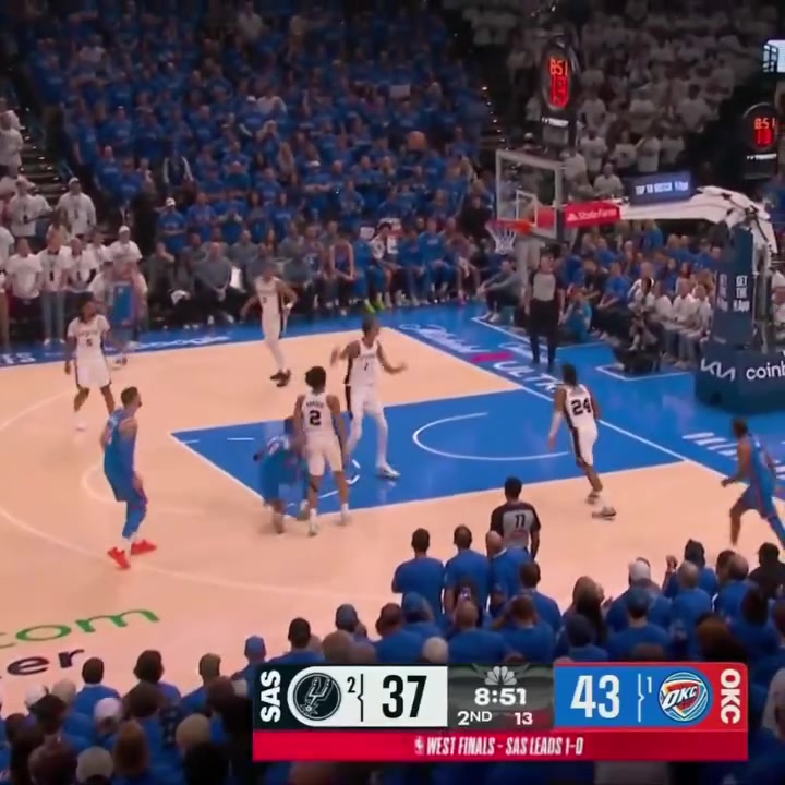 Compilation of the two-time MVP SGA shooting jump shots then falling down skillfully in Game 2