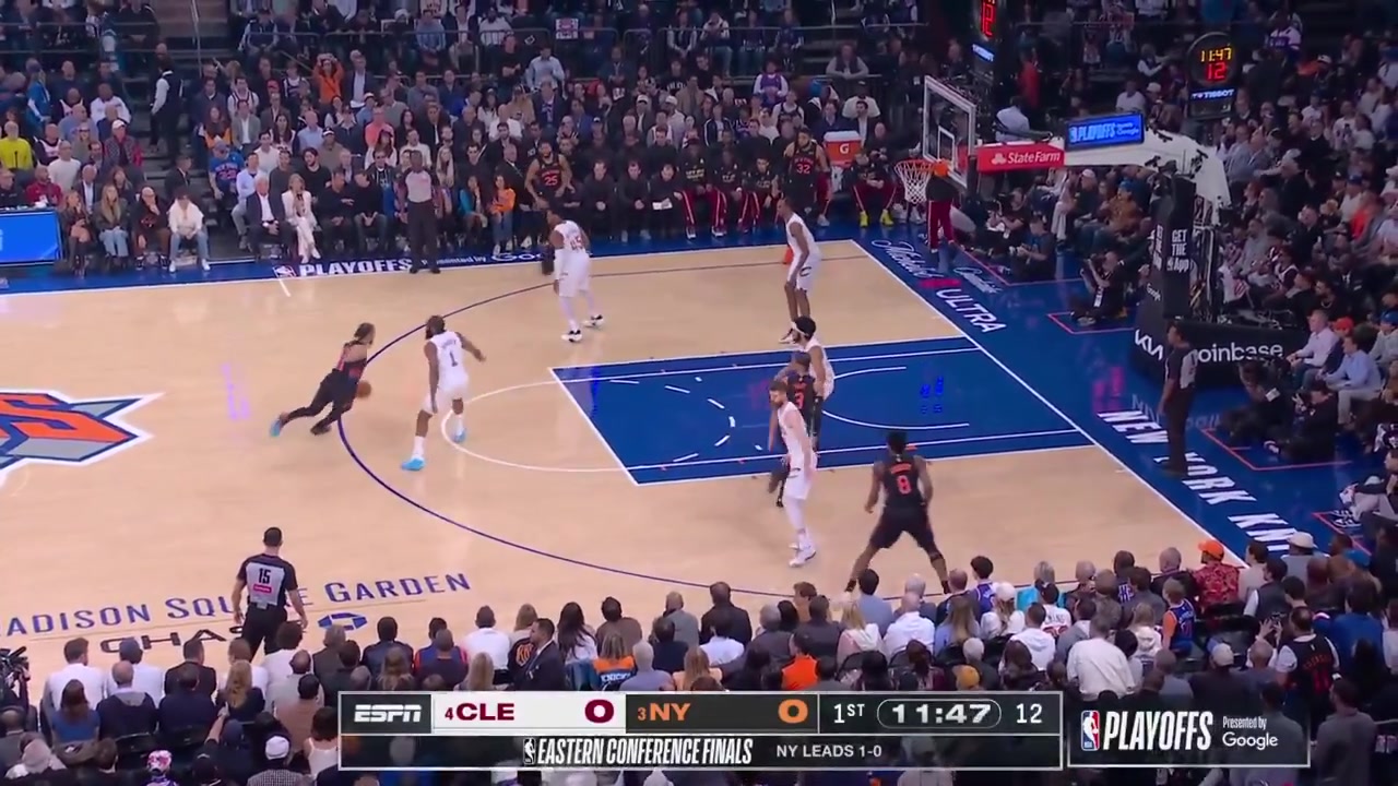 Mikal Bridges full highlights vs Cleveland Cavaliers tonight 109-93 W - Game 2 - Eastern Conference Finals - 2026 NBA Playoffs19 Points on 912 FG 750 11 from 3 3 Rebounds 3 Assists ZERO turnovers 1 Steal and a - of 20 in 4007 minutes played