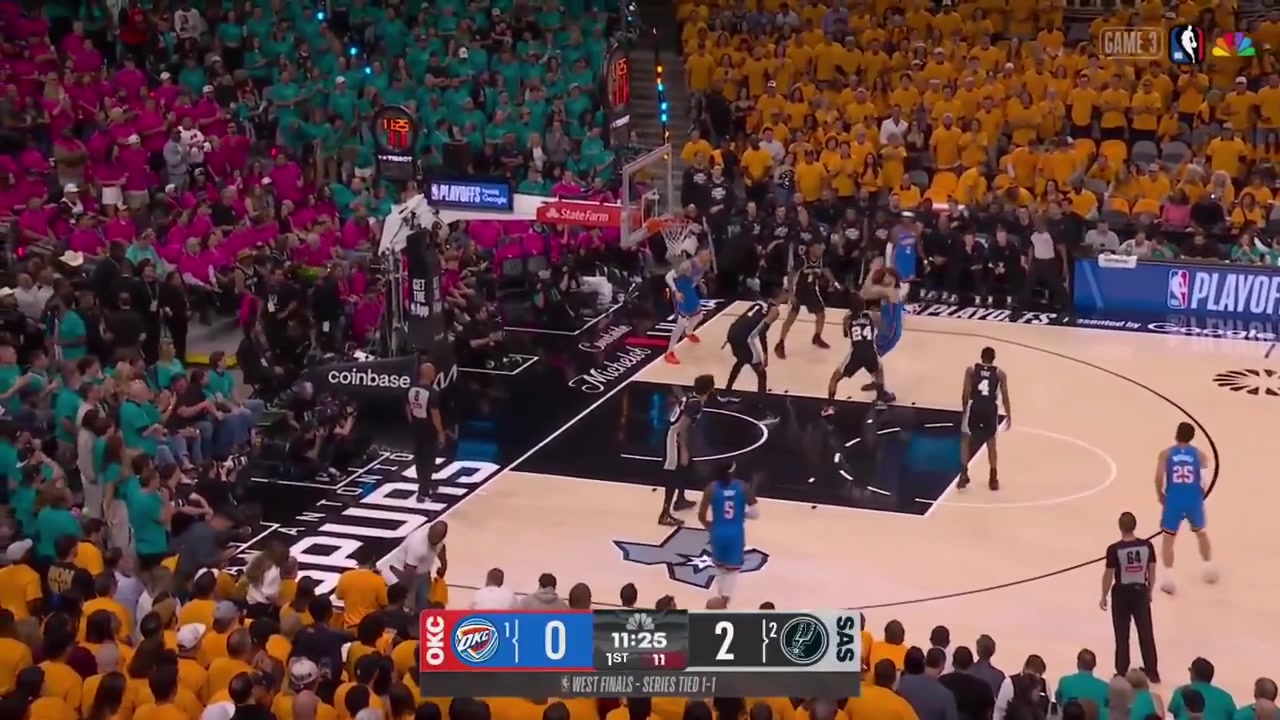 Victor Wembanyama full highlights vs Oklahoma City Thunder tonight 108-123 L - Game 3 - Western Conference Finals - 2026 NBA Playoffs26 Points on 815 FG 533 25 from 3 810 FT 4 Rebounds 3 Assists 2 TOV 1 Steal 2 Blocks 3 PF and a - of 4 in 3909 minutes played