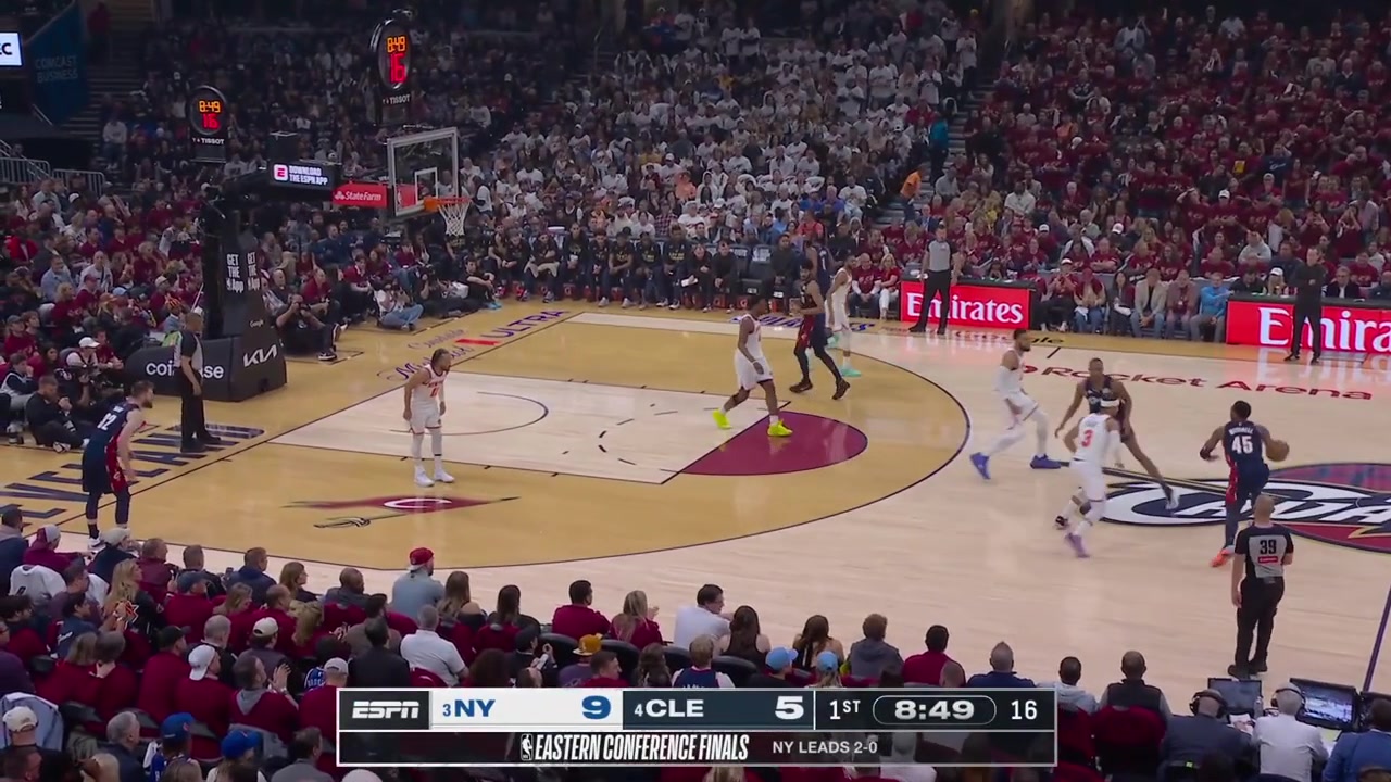 Donovan Mitchell passes to Evan Mobley who passes to cutting Jarrett Allen for the dunk with a replayThe Cavaliers fight back