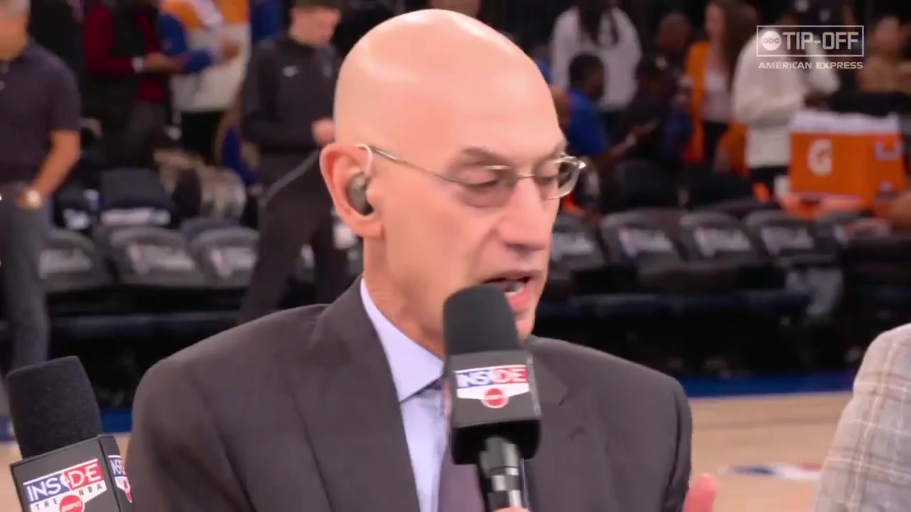 Adam Silver on the President He was a fixture at Madison Square Gardenhe had court-side seats here all the time He was at drafts He's a genuine Knicks fan We should be using sports to create more of a sense of community not less