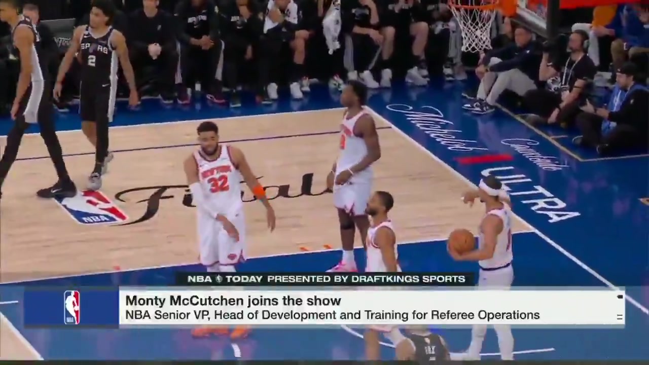 Monty McCutchen on WembanyamaBrunson interaction I think we can all agree a foul was missed on that play Every game is reviewed by the league office And we're in the process of doing that today