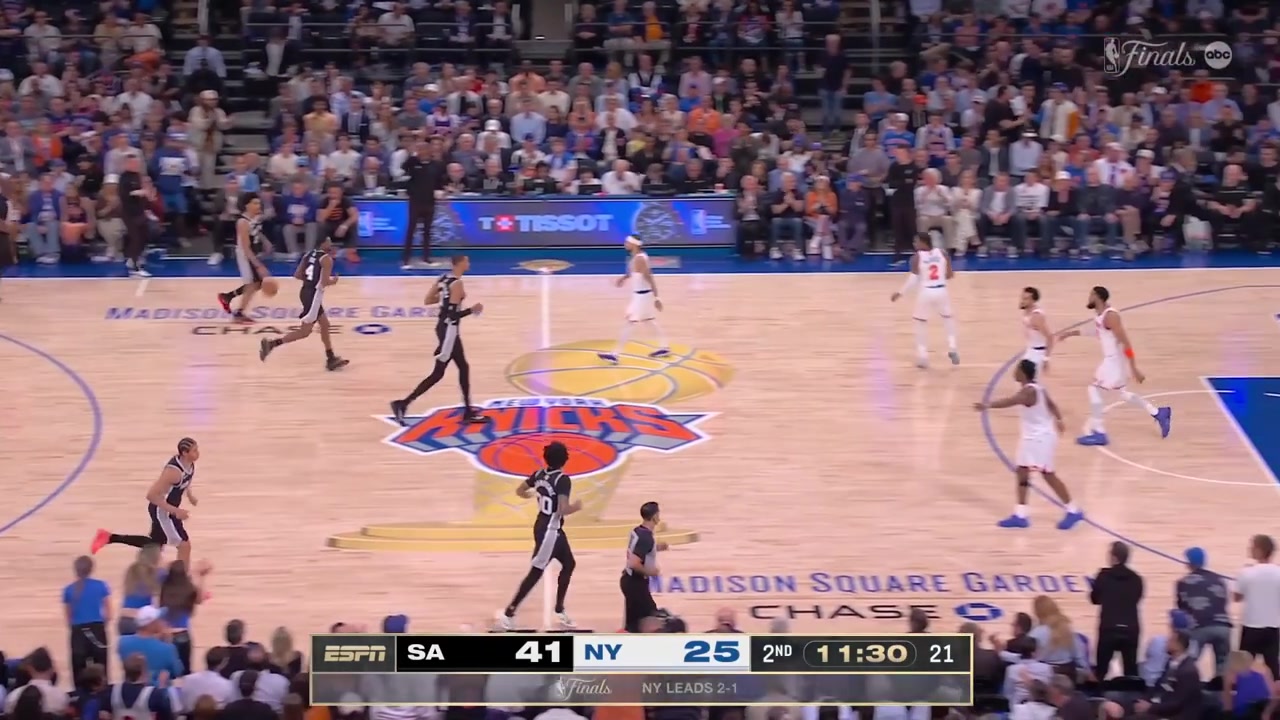 De'Aaron Fox hits a 3-pointer over KAT and then hits a tough step back corner 3 over Landry Shamet as Jose Alvarado is called for the loose ball foul as he struggles with Victor Wembanyama for positions in the paint with replaysUpon review it remains a common foul