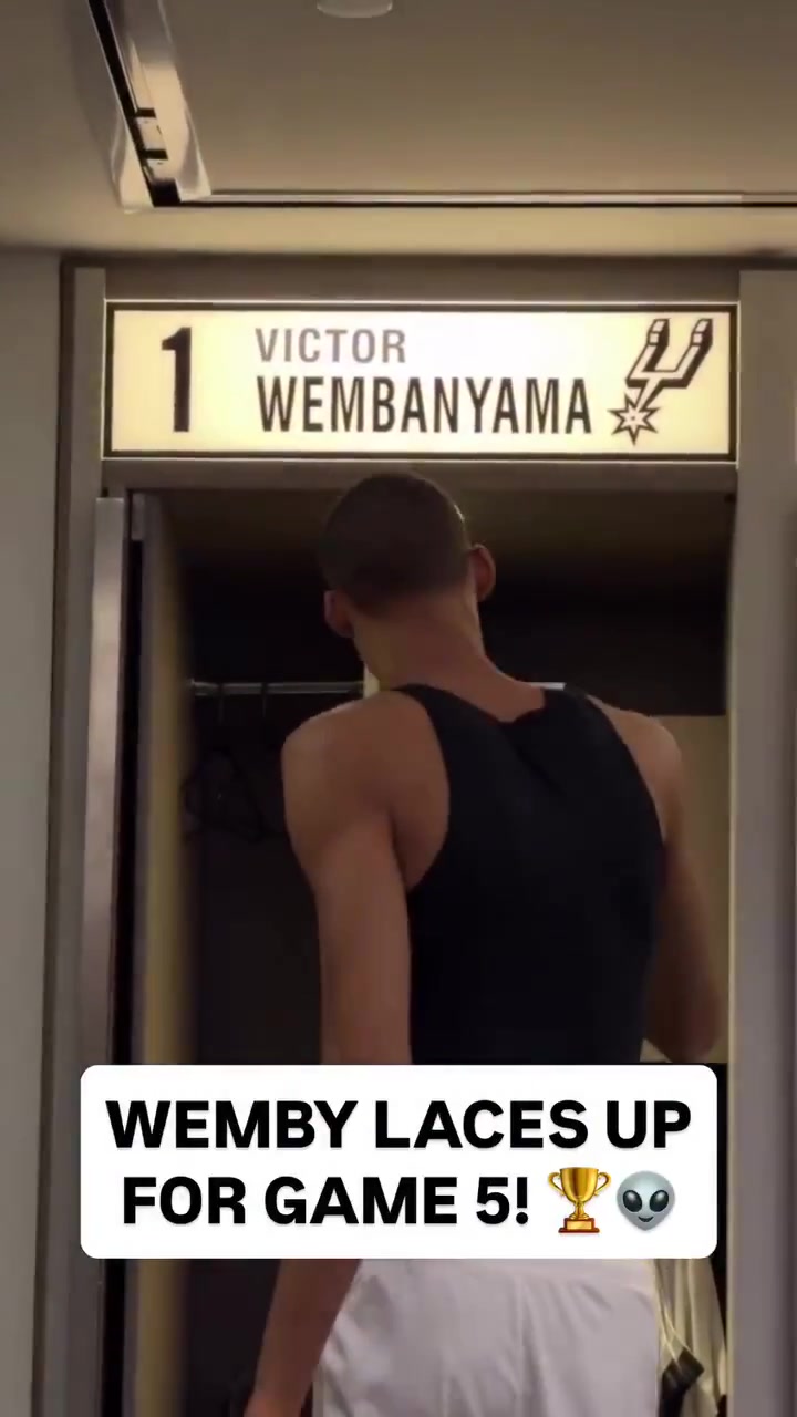 Victor Wembanyama Laces Up For Game 5