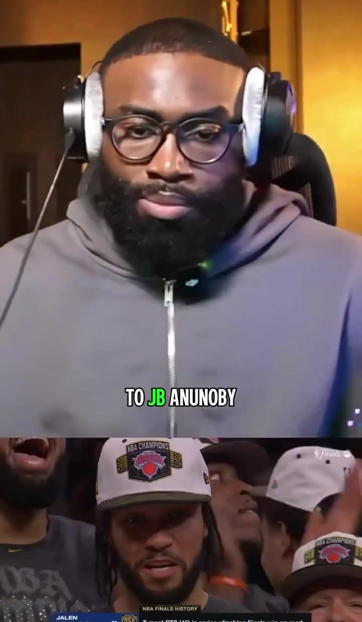 Jaylen Brown Congratulates Knicks For Winning Championship on Twitch