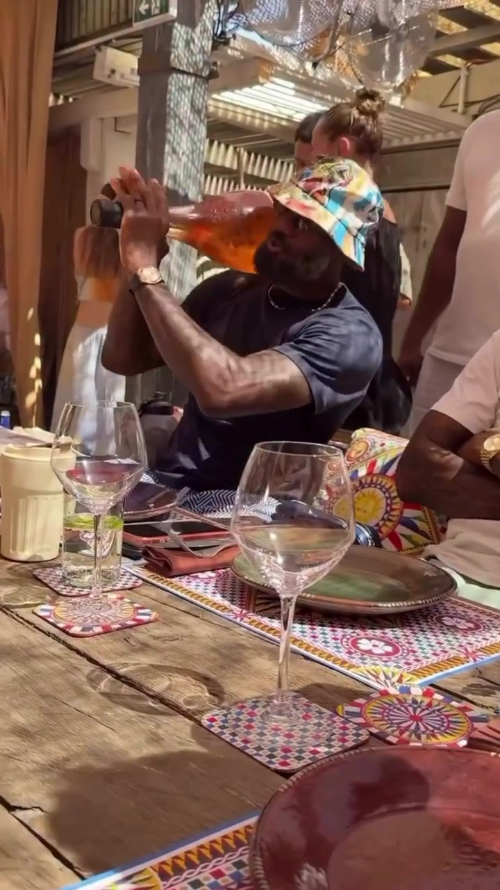 LeBron James Turns Glass Bottle Into Bazooka At Reunion