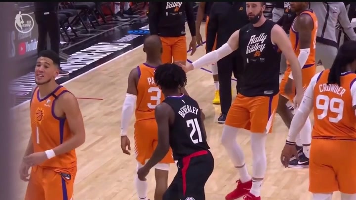 5 years ago Pat Bev pushes CP3 in frustration as the Clippers were eliminated in the WCF