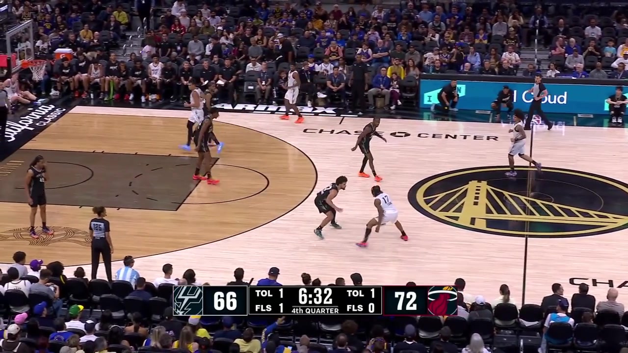 J'Vonne Hadley scores the driving floater for his first 2026 Summer League field goal