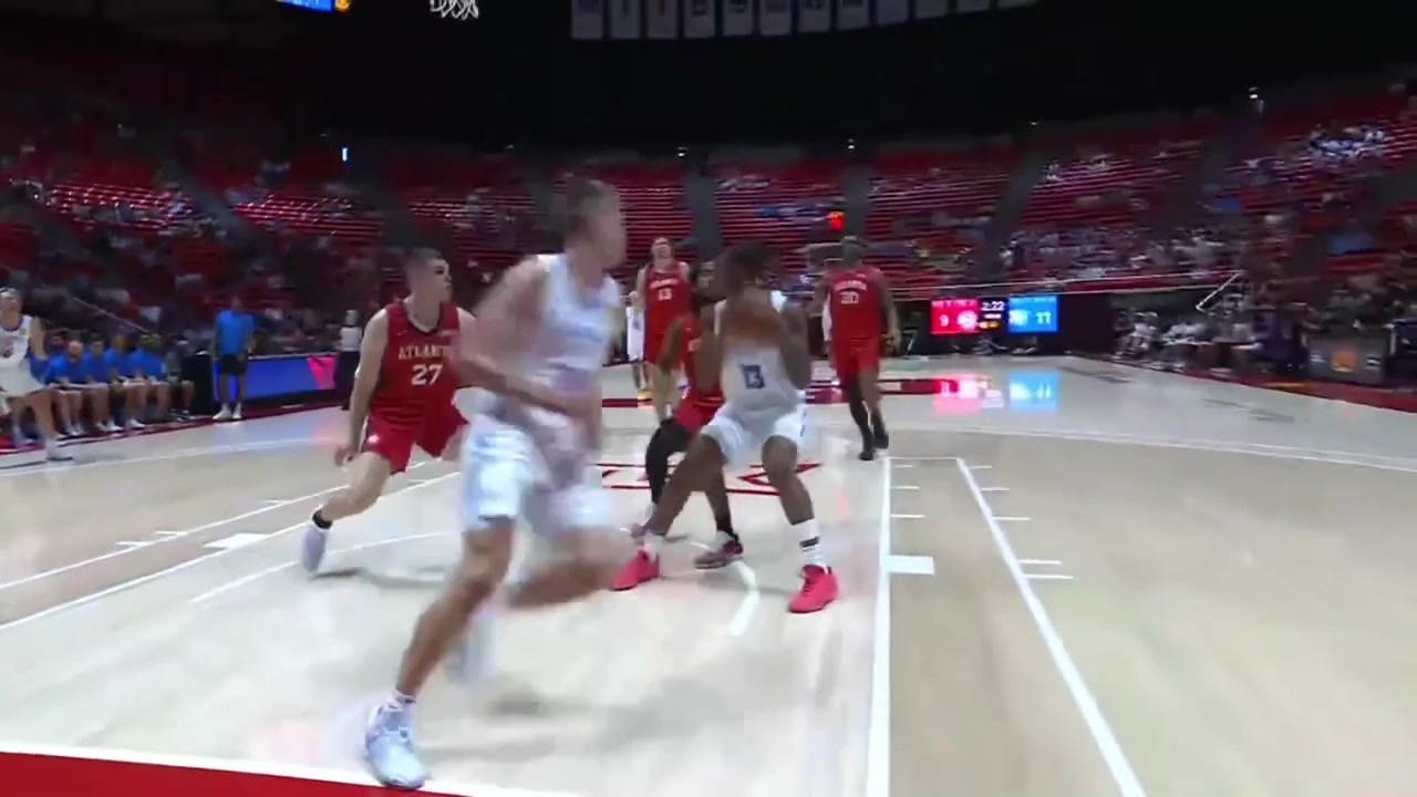 Replays of Payton Sandfort highlights from the game thus far as he got 23 points off the bench
