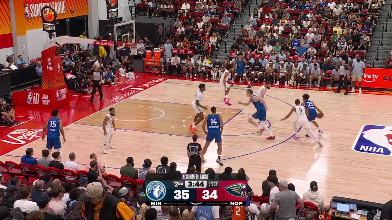 Enrique Freeman banks in the And-1 jumper off the offensive board and Rocco Zikarsky banks in the sort of And-1 poster dunk on Hunter Dickinson Blake Griffin style with replays