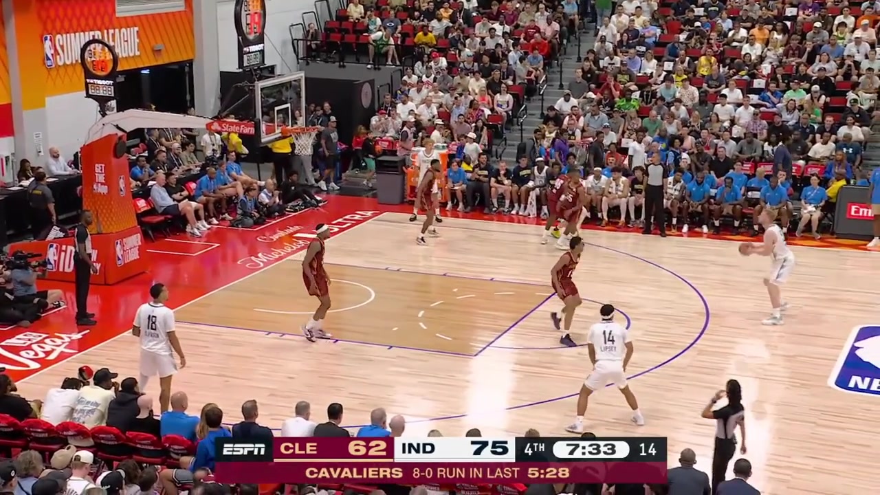 Braden Smith his the 3-pointer for his first Summer League bucket in Las Vegas