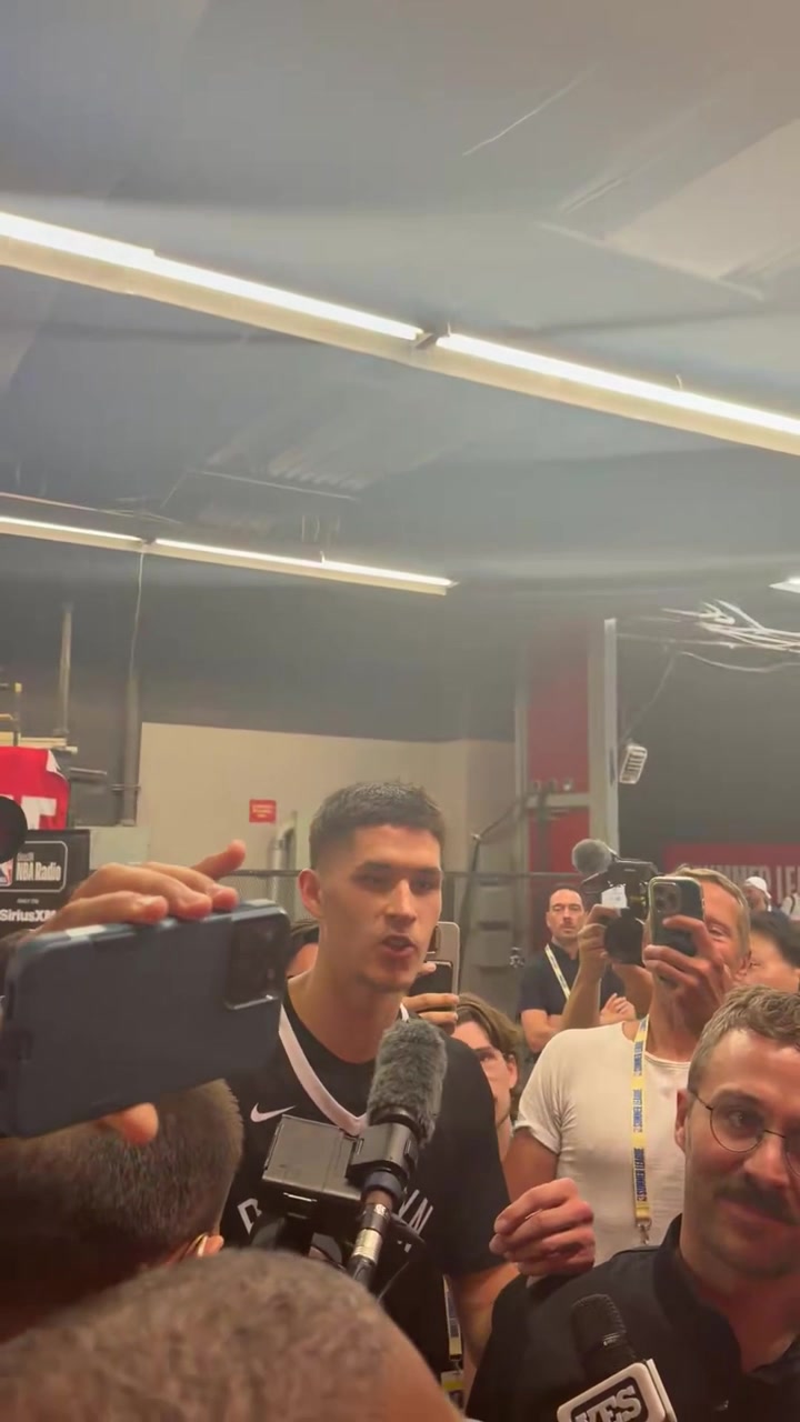 Randazzo Egor Demin crashes Mikel Brown Jrs media scrum