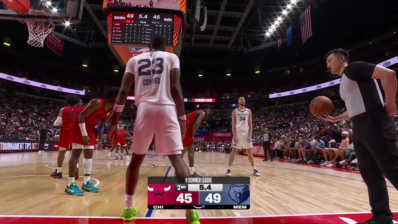 Cedric Coward inbounds the ball to cutting Cameron Boozer for the easy 2