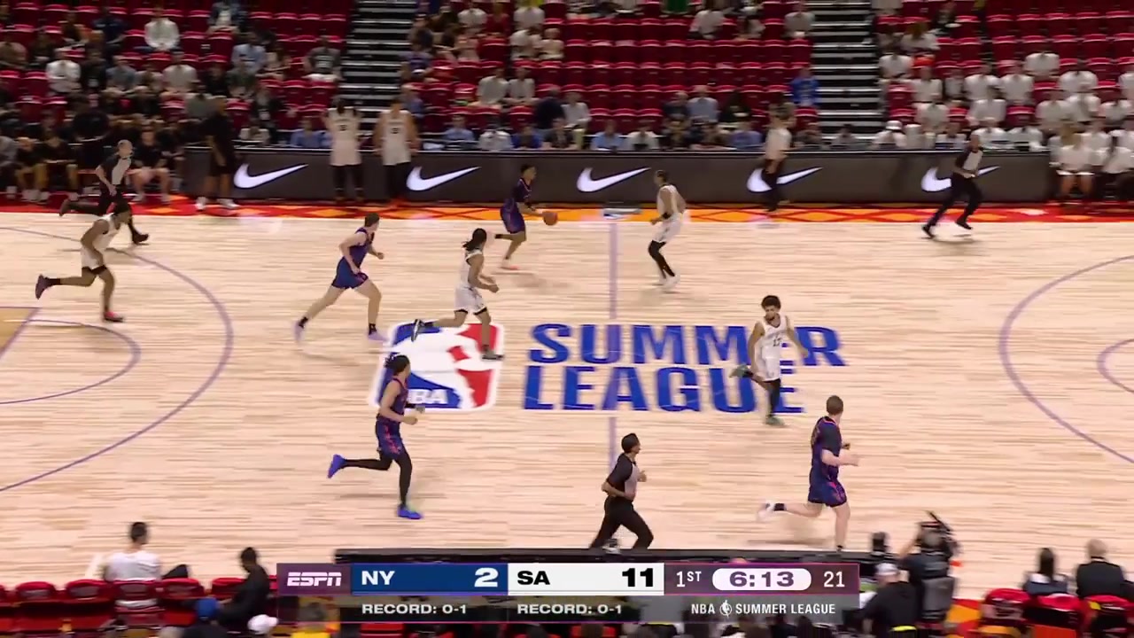 Tyler Nickel with the 3-pointer then the layup after going around the defender and the And-1 three in the 1st quarter with replays