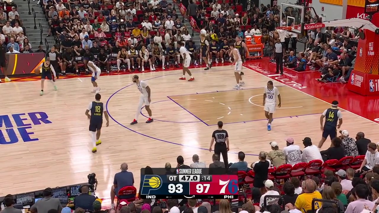 Johni Broome with a big clutch block on Jalen Slawson in overtime with a replay