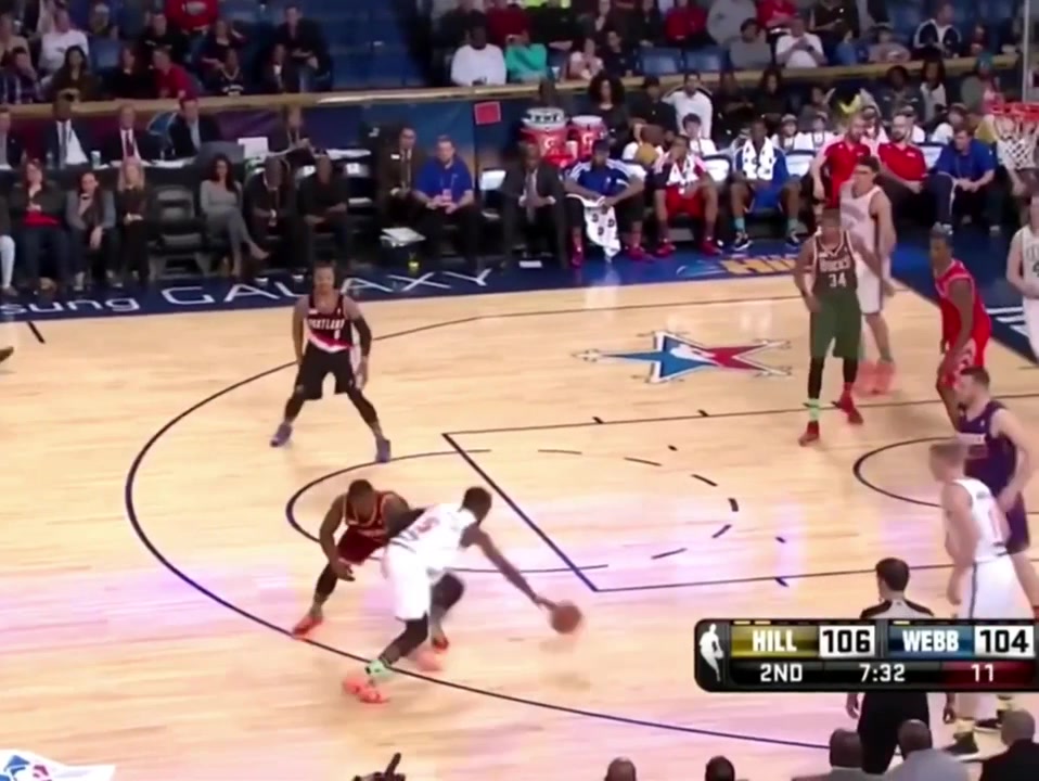 2014 Dion Waiters and Tim Hardaway Jr ridiculous back and forth battle in Rising Stars game