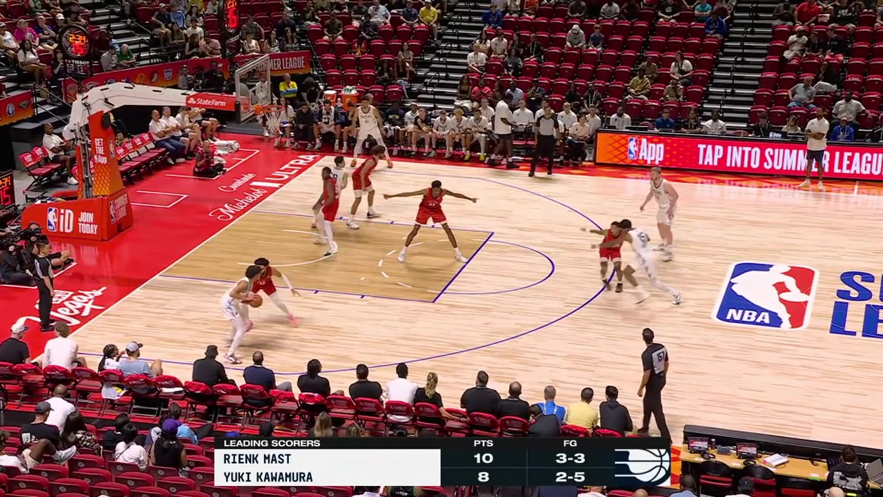 Yuki Kawamura behind the back no-look pass to Rienk Mast for the 3-pointer with a replay