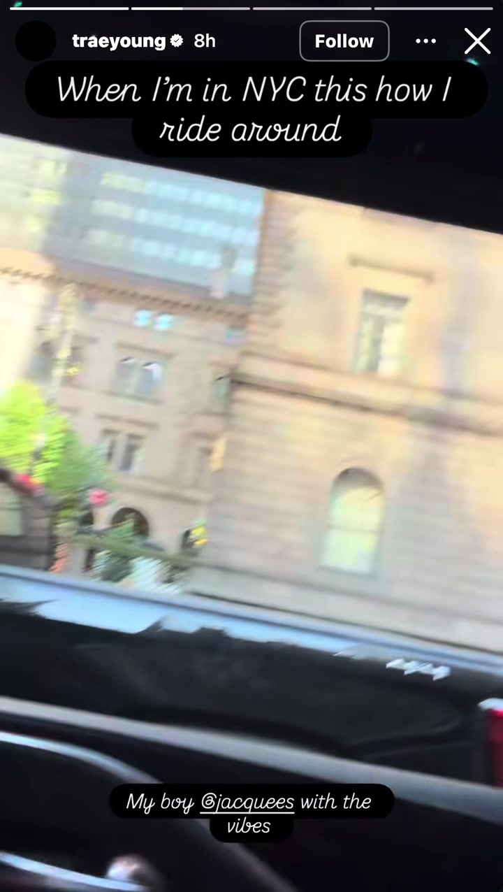 Trae Young Riding Around in New York Watching His From The 2021 Knicks VS Hawks Playoff Series