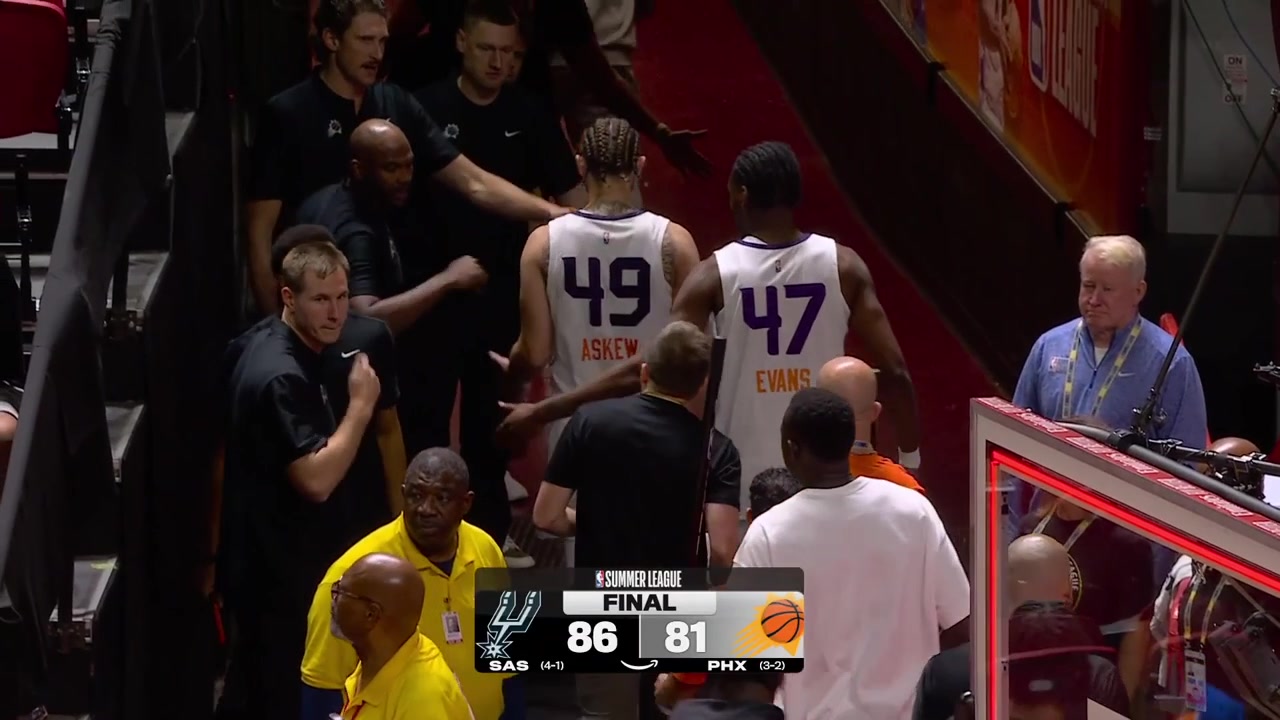 Miles Kelly full postgame interview on the court after the 86-81 win over the Phoenix Suns - Las Vegas Summer LeagueHe scored the last 12 points for the Spurs 7 of which came from the free throw line - clutch free throws
