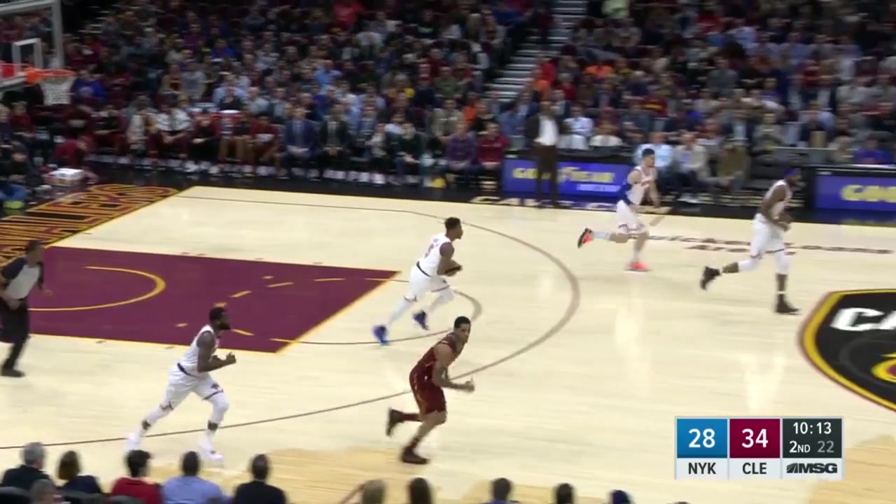 Mario Hezonja with the monster poster dunk on Marquese Chriss and the stare with replaysThe Monster Blaster as hyped DeAndre Jordan rides on John Jenkins' back on the Knicks' benchKnicks and Cavaliers broadcasts 21119